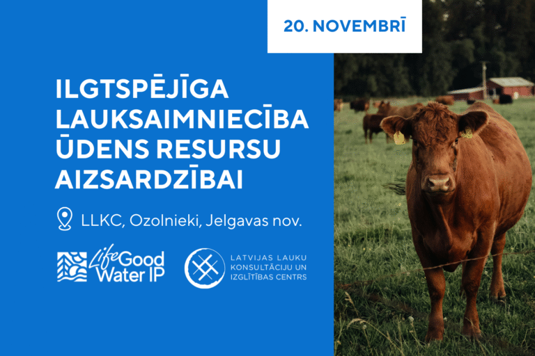 Afiša: Ilgtspējīga lauksaimniecība ūdens resursu aizsardzībai